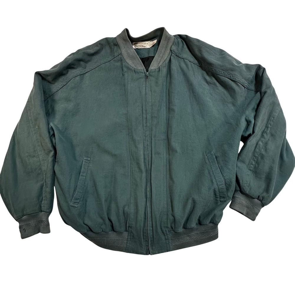 Vintage 90s 80s St Croix Men Green Bomber Jacket Size M Grandpacore‎ Excellent